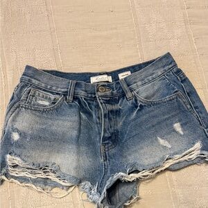 KanCan Distressed Blue Jean Shorts